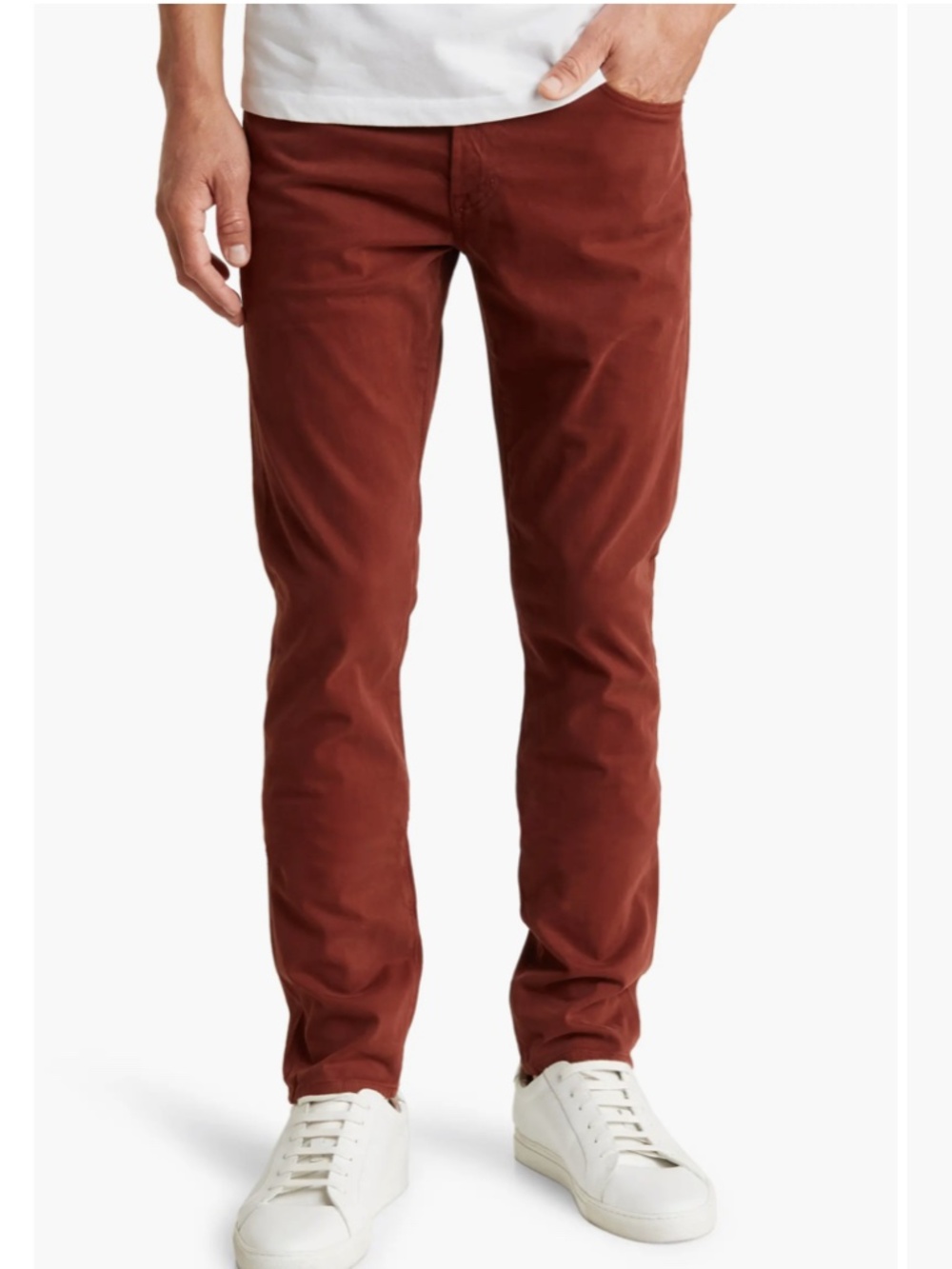 AG Adriano Goldschmied Dylan‎ Slim Skinny Pants Mens 33 Rich Crimson NWT